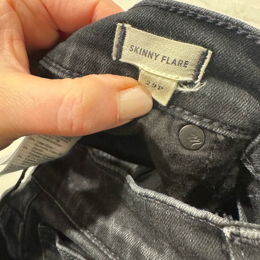 Madewell Skinny Flare, Black Frost, 29P - Picture 8 of 8